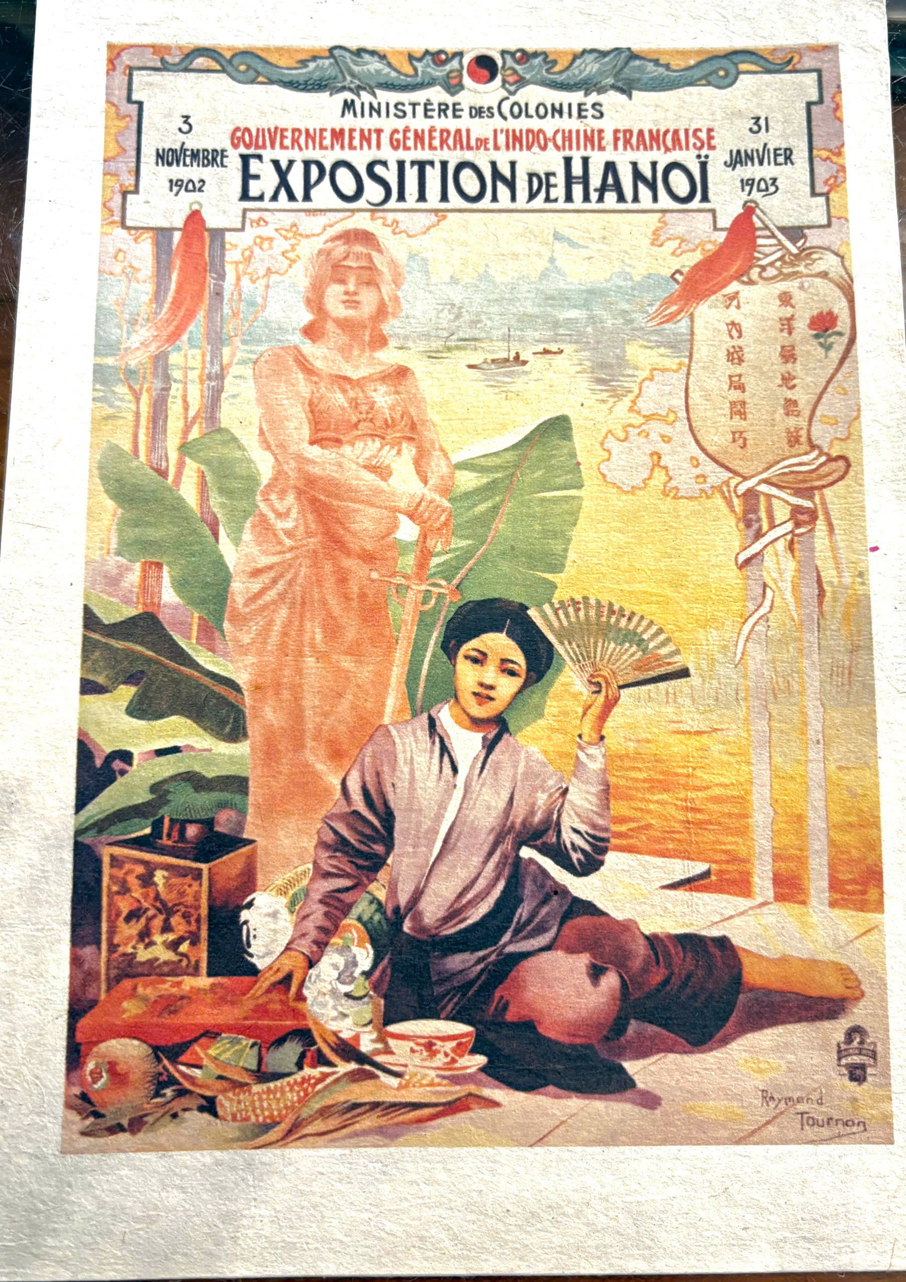 Poster on Dó lụa paper - exposition de Hà Nội