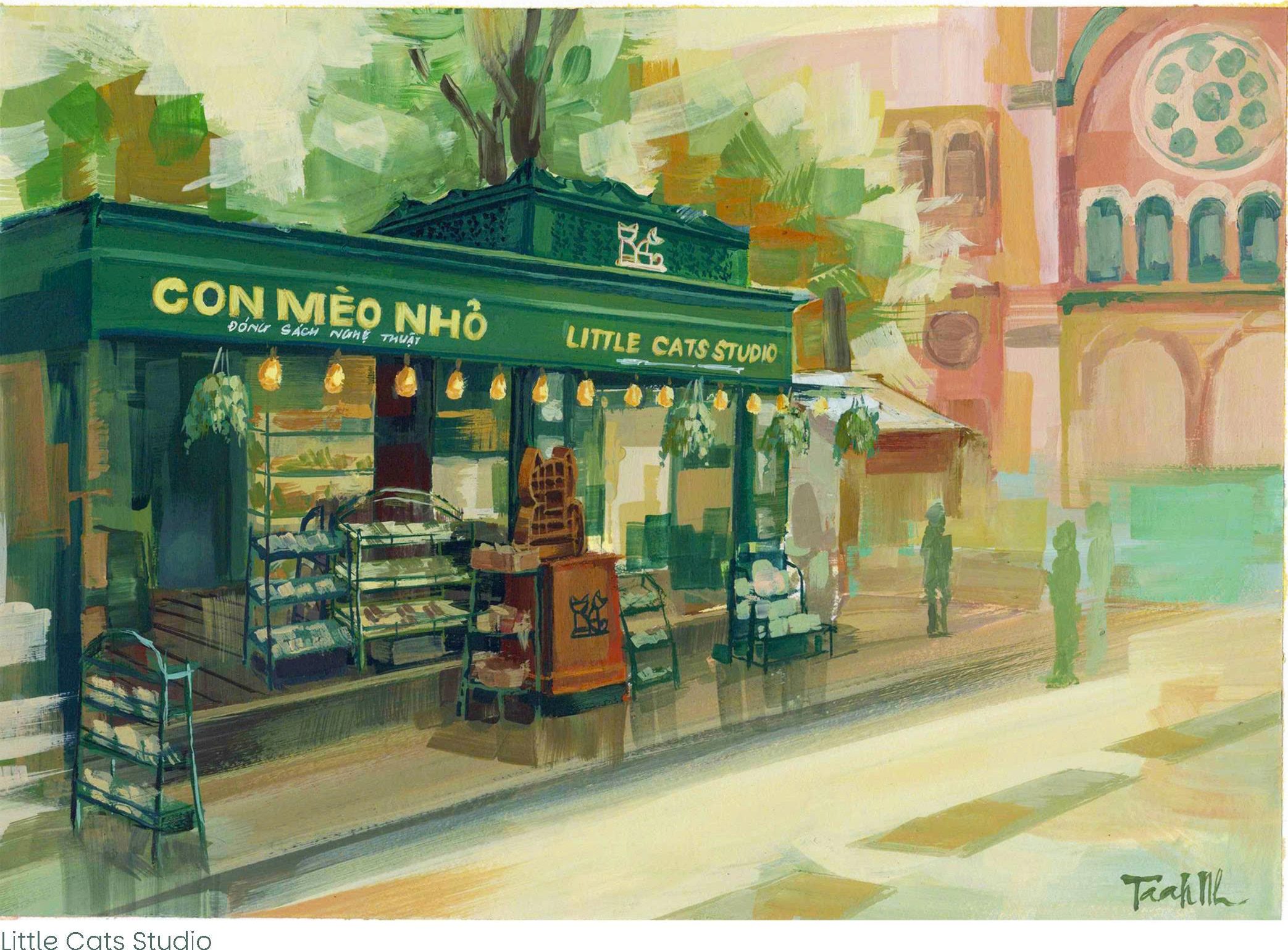 Poster on Dó lụa paper - Con Mèo Nhỏ