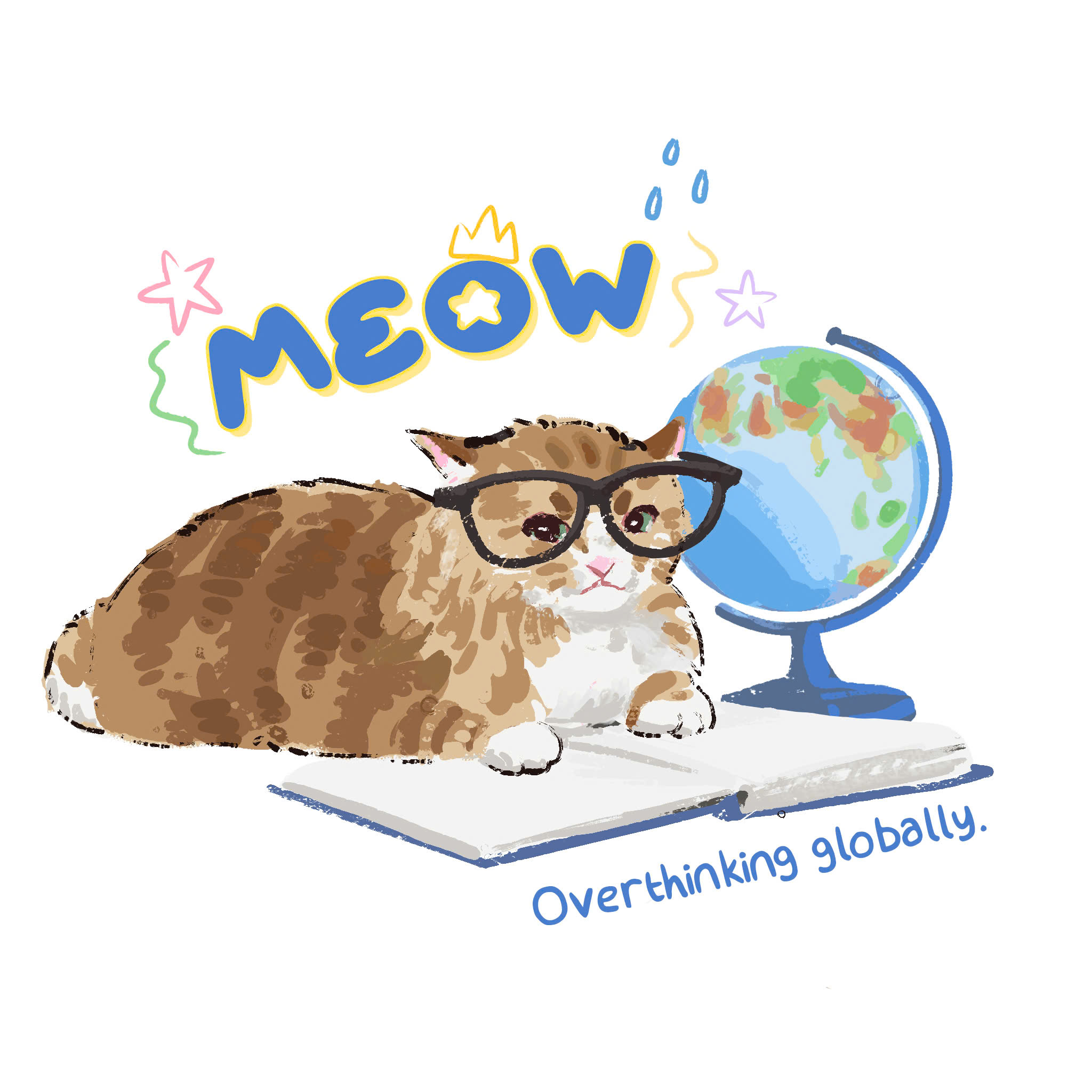 Postcard on Dó paper - Mèo Sành Điệu