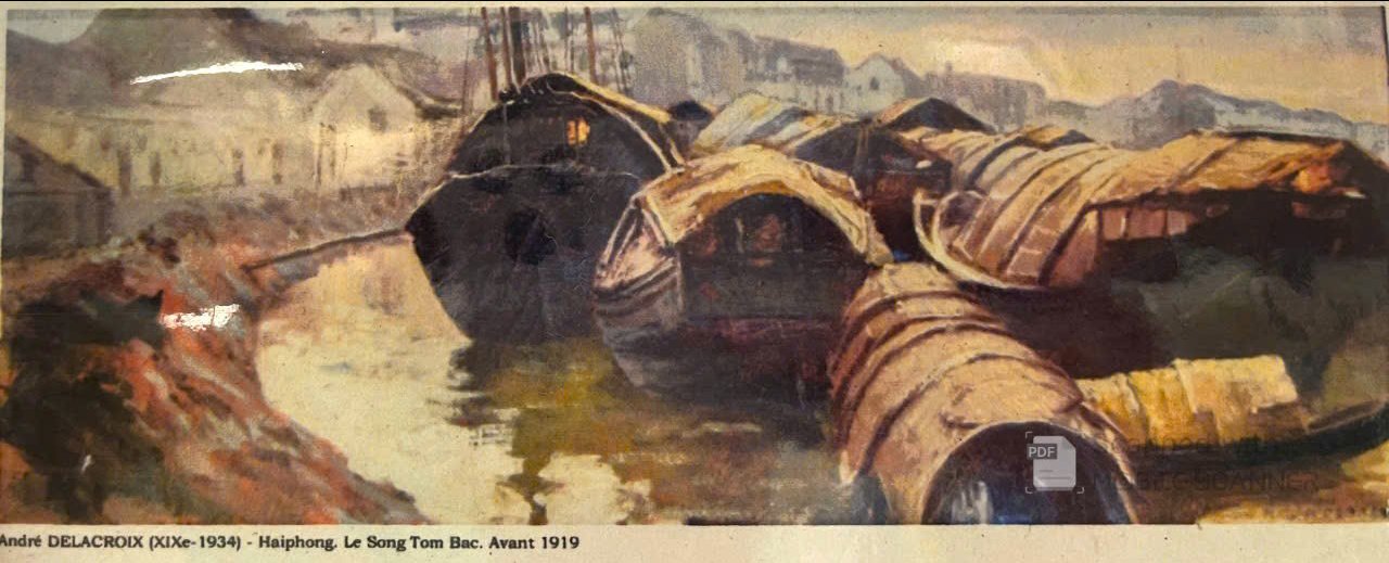 Poster on Dó lụa paper - HaiPhong Le Song Tom Bac
