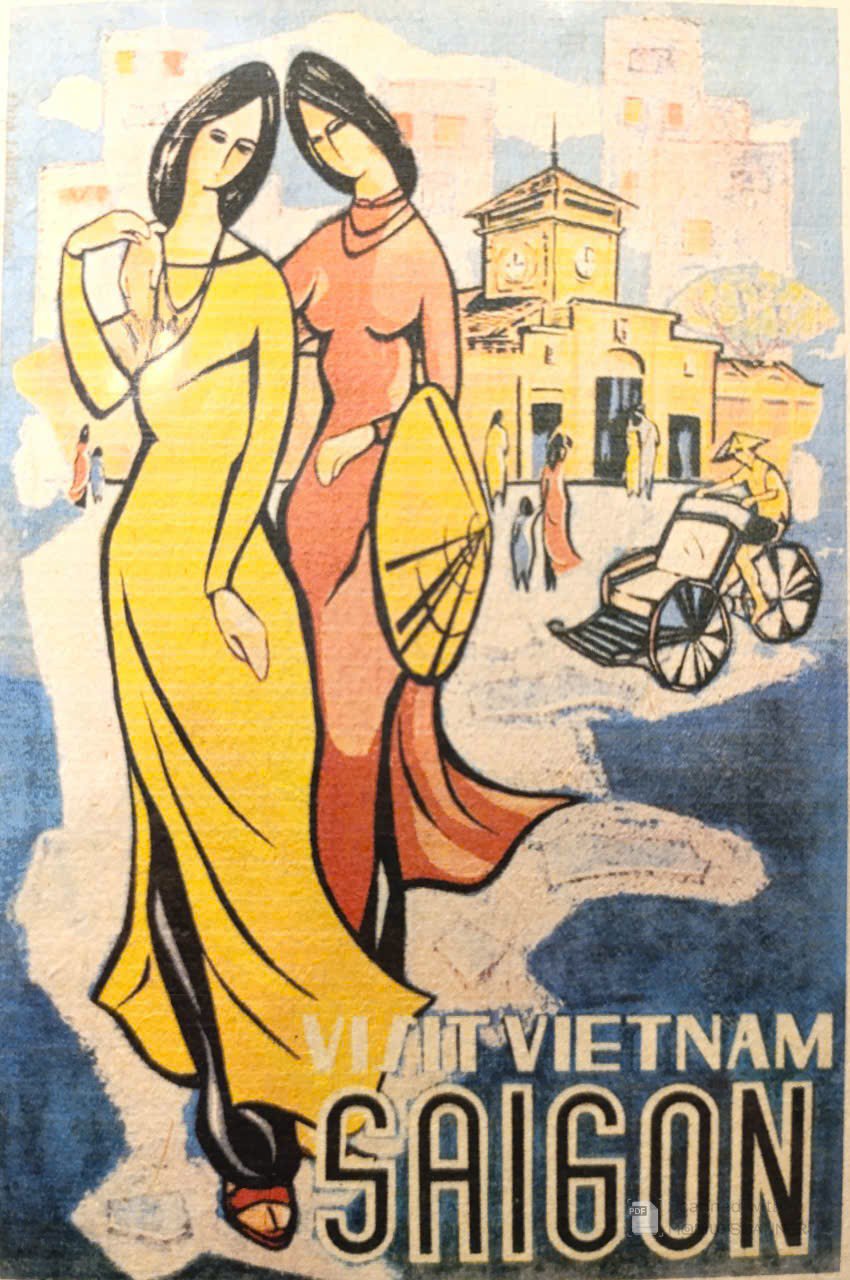 Poster on Dó lụa paper - Visit Sài Gòn