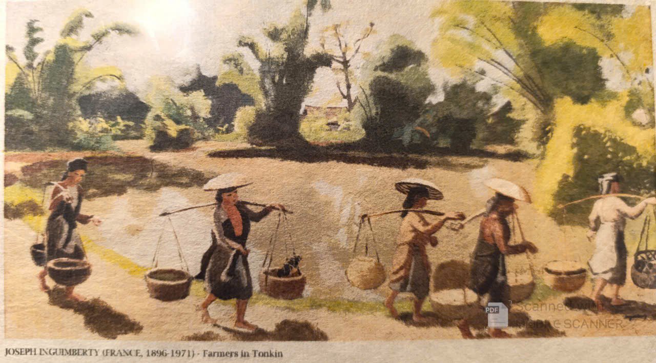 Poster on Dó lụa paper - Nông dân