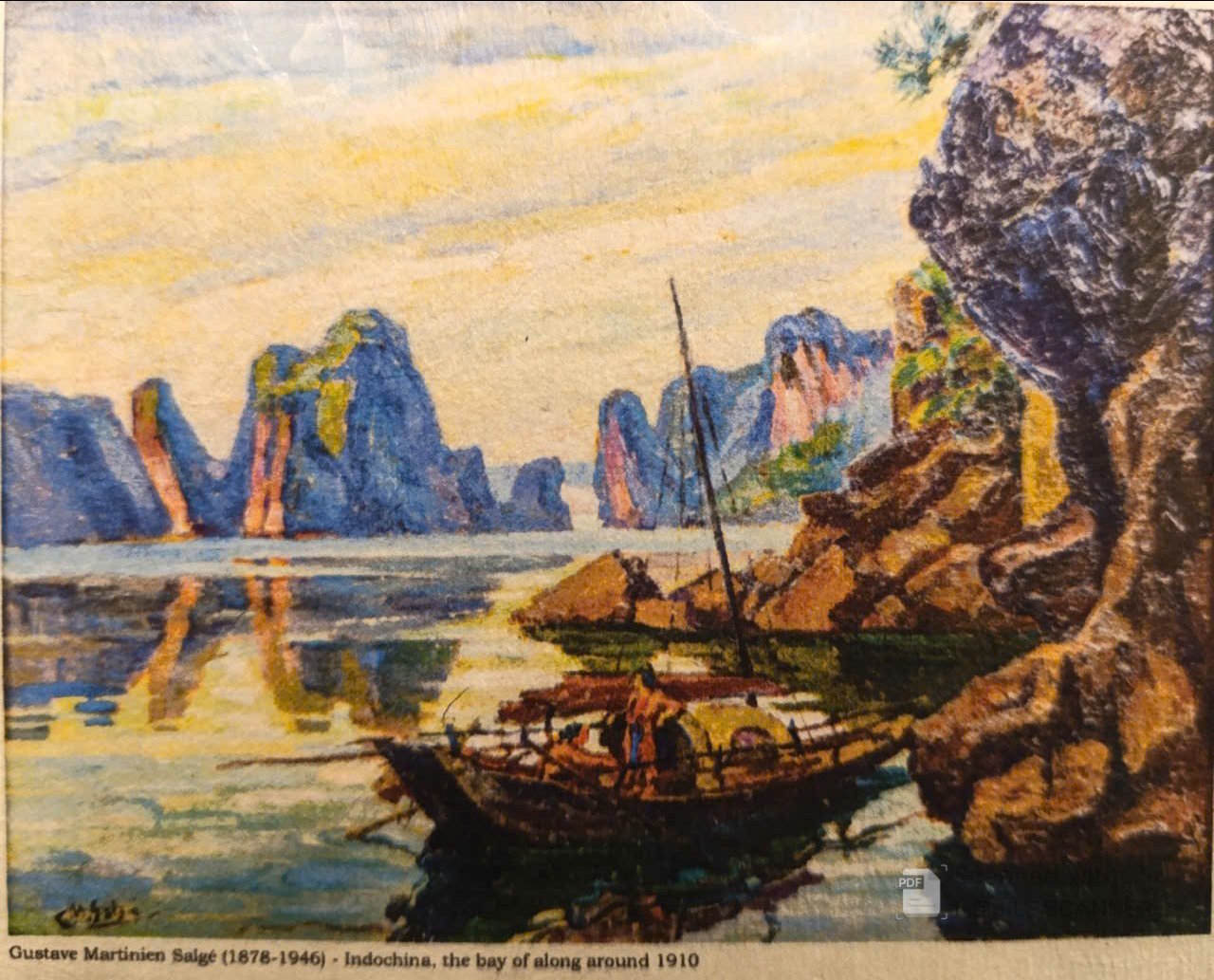 Poster on Dó lụa paper - Vịnh biển 1910