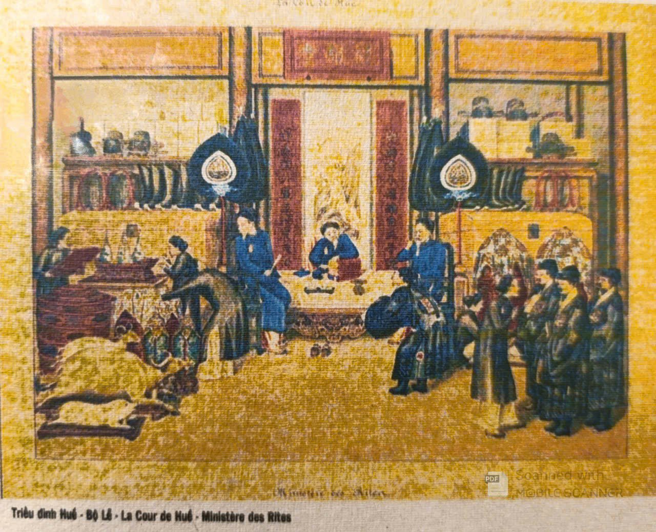 Poster on Dó lụa paper - Triều đình Huế bộ Lễ