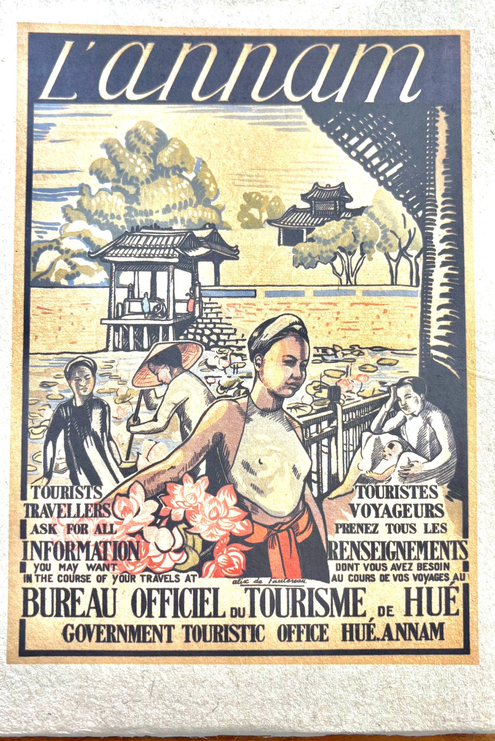 Poster on Dó lụa paper - L’Annam