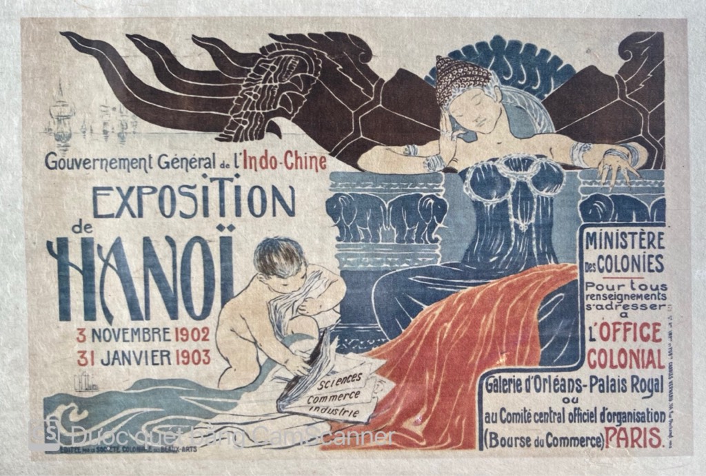Poster on Dó lụa paper - exposition de Hanoi ( ngang)
