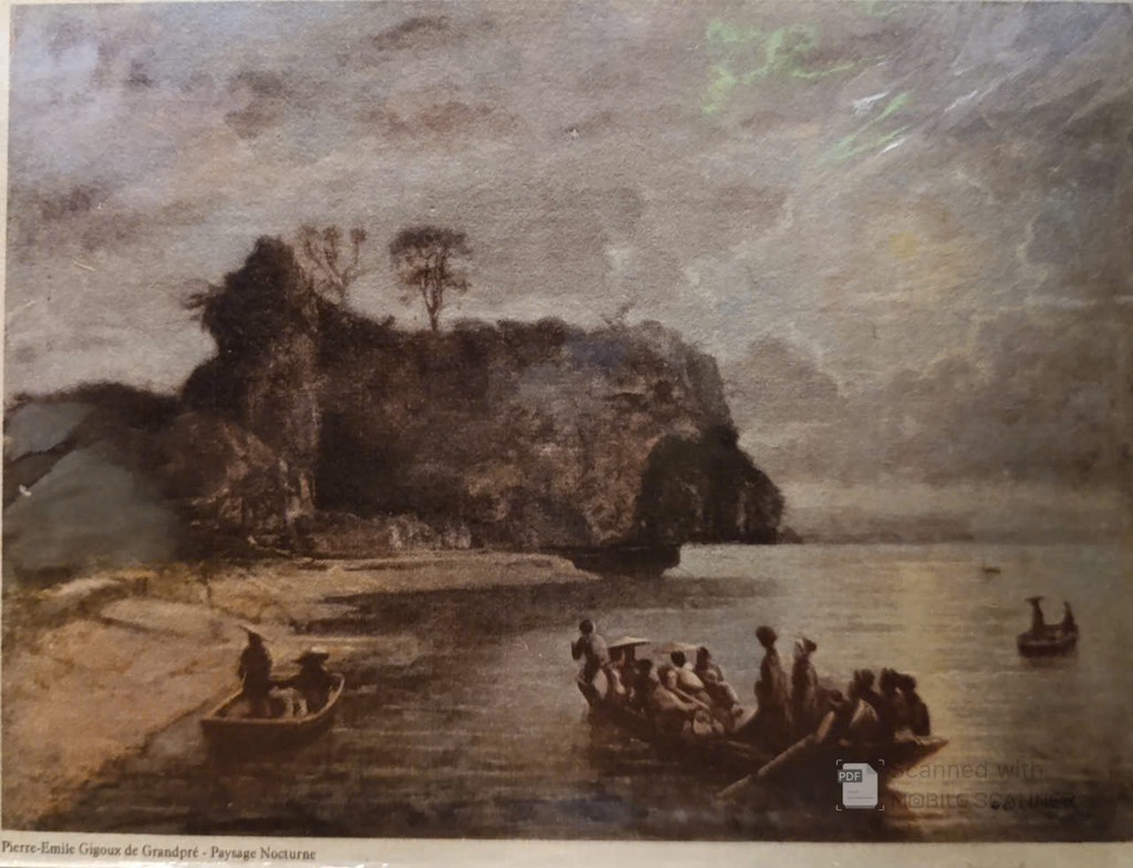 Poster on Dó lụa paper - Cảnh đêm - Pierre Emile Gigoux de Grandpré