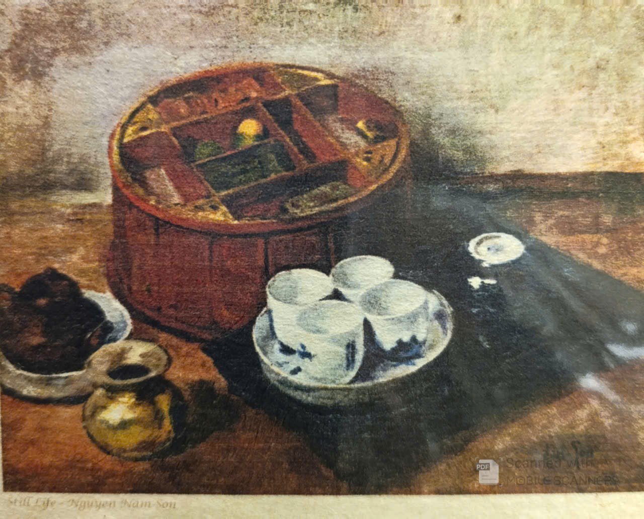 Poster on Dó lụa paper - Still life - Hoạ sĩ Nguyễn Nam Sơn