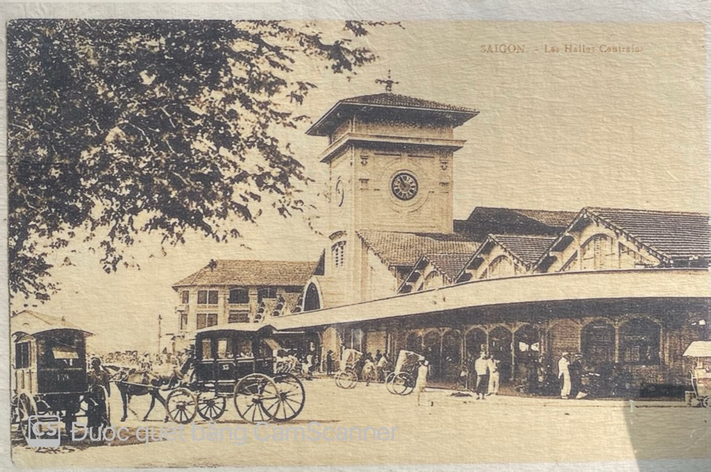 Poster on Dó lụa paper - Chợ Bến Thành
