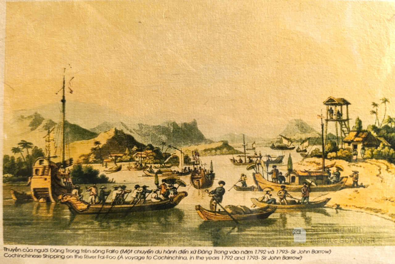 Poster on Dó lụa paper - Thuyền trên sông Faito