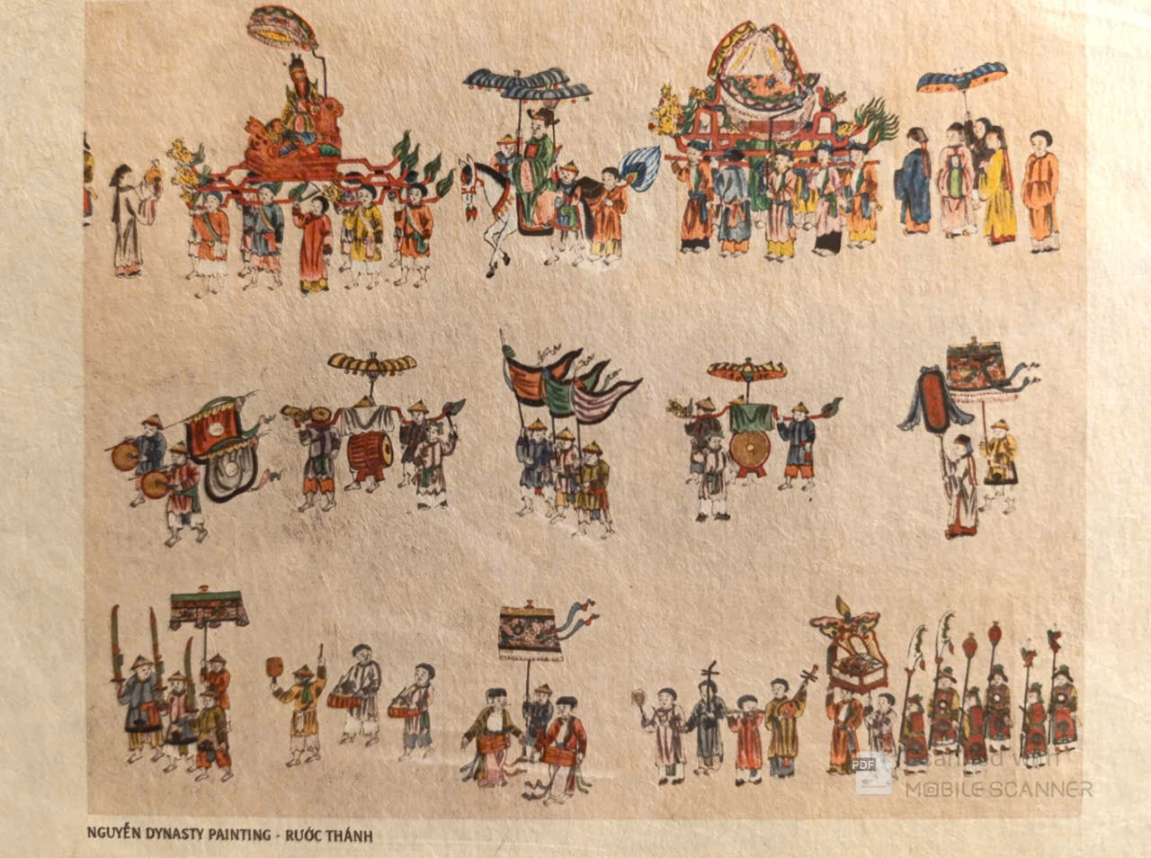 Poster on Dó lụa paper - Rước Thánh