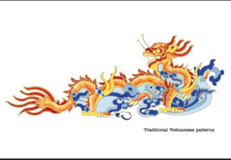 Postcard on Dó paper - Rồng cố đô triều Nguyễn