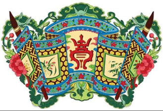 Postcard on Dó paper - Hoa văn cung đình