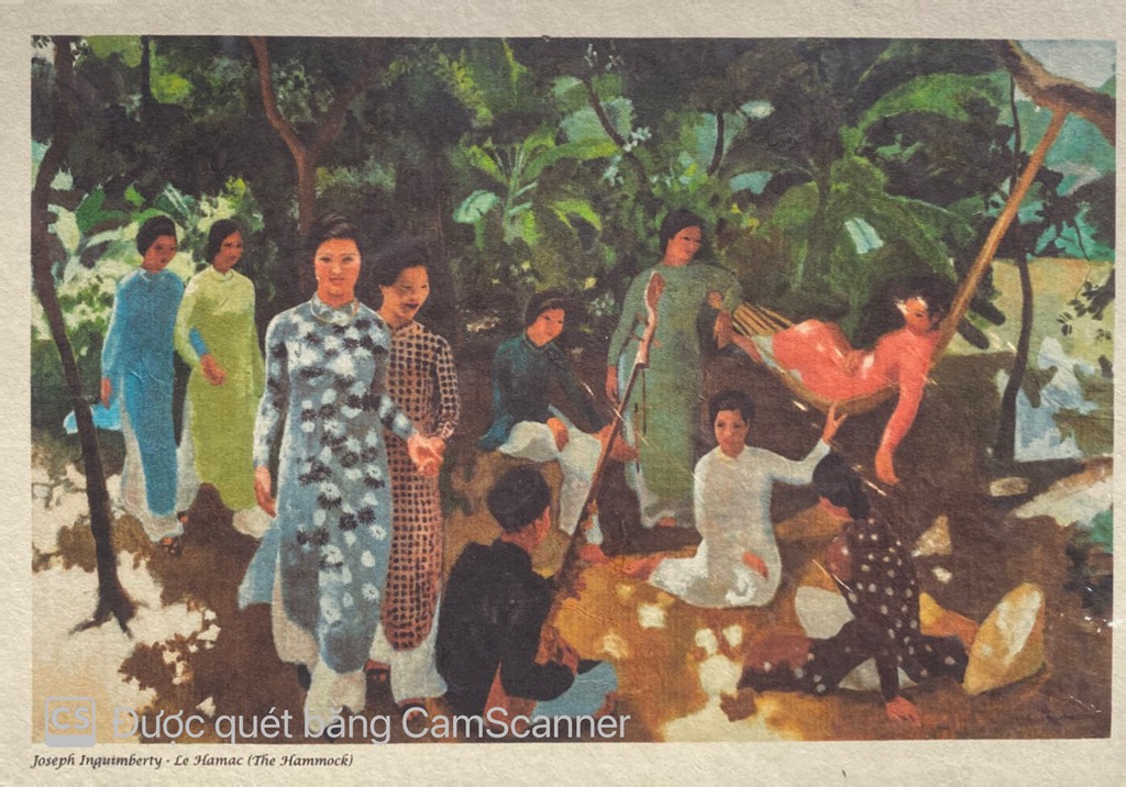 Poster on Dó lụa paper - The Hanmock - hoạ sĩ Joseph Inguimberty