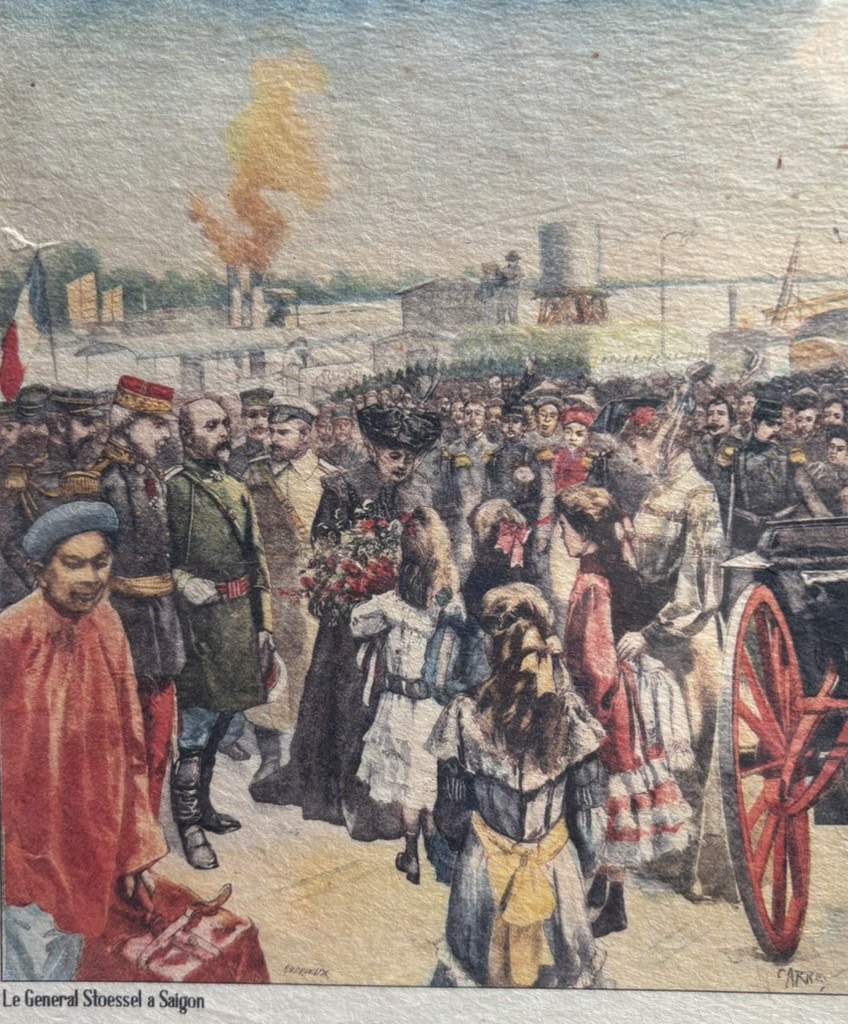 Poster on Dó lụa paper - Tướng Stoesed ở Sài Gòn