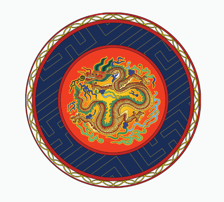 Quạt mo Hoa văn Đại Việt - Hoa văn rồng