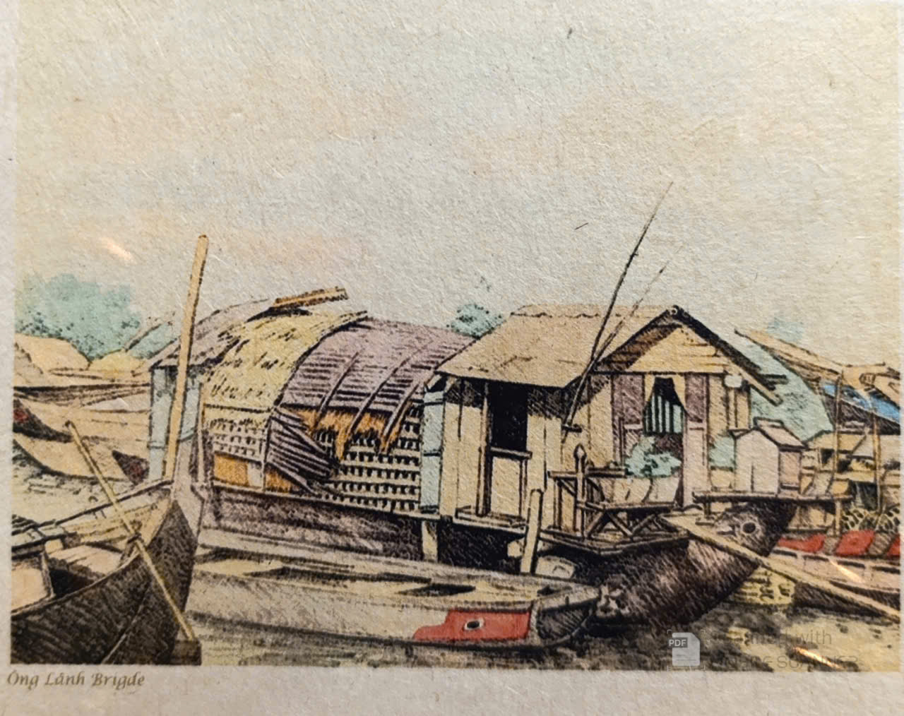 Poster on Dó lụa paper - Cầu Ông Lãnh