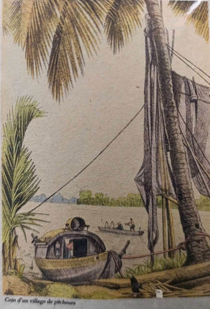 Poster on Dó lụa paper - Góc làng chài