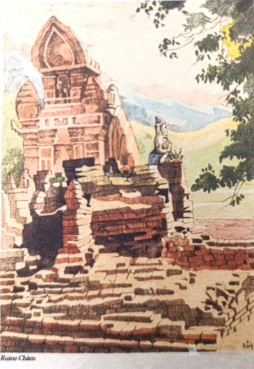Poster on Dó lụa paper - Tháp Chàm