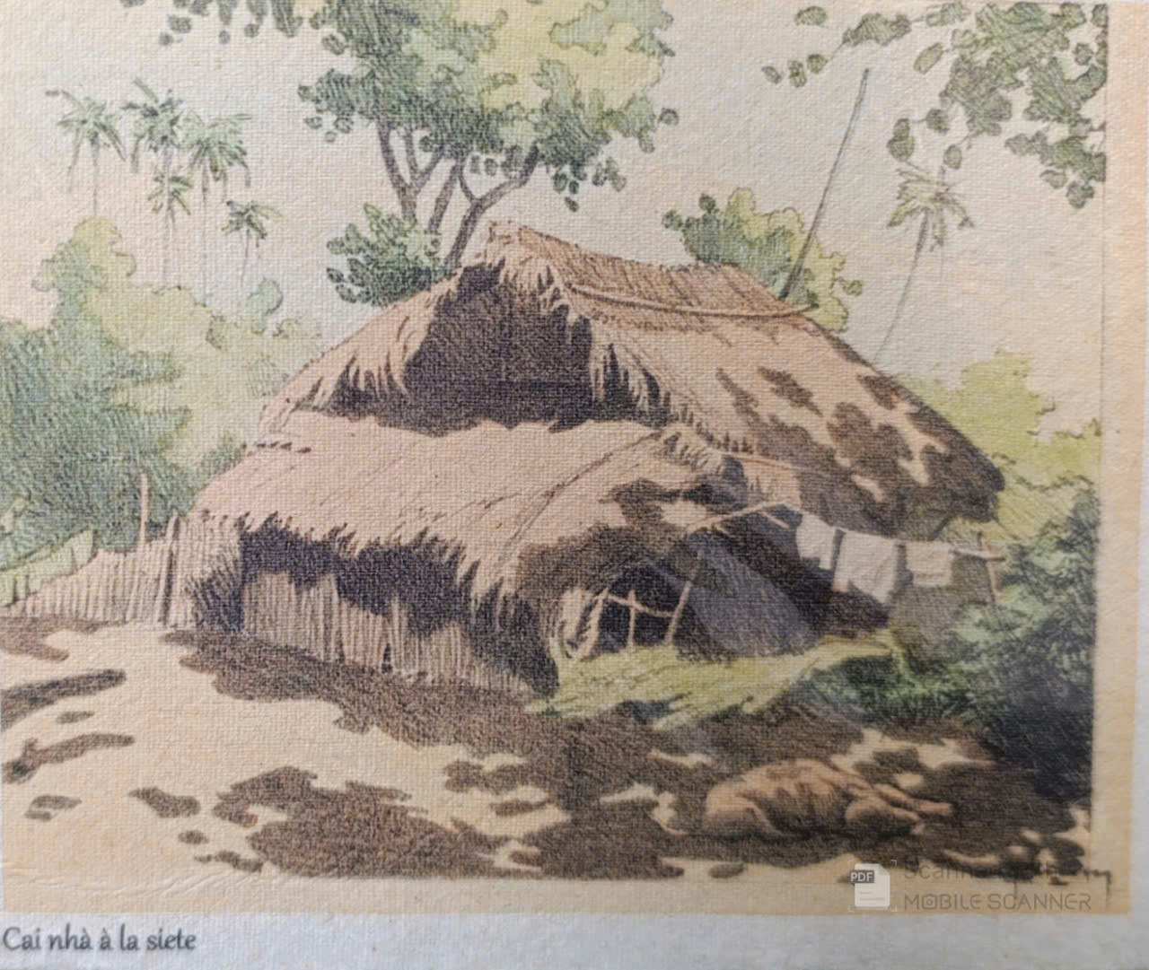 Poster on Dó lụa paper - Cái nhà