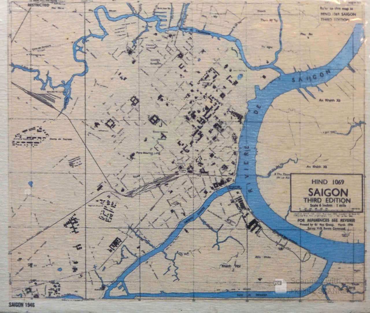 Poster on Dó lụa paper - Saigon 1946