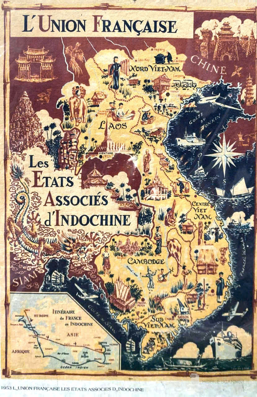 Poster on Dó lụa paper - Indochine (red) 195x