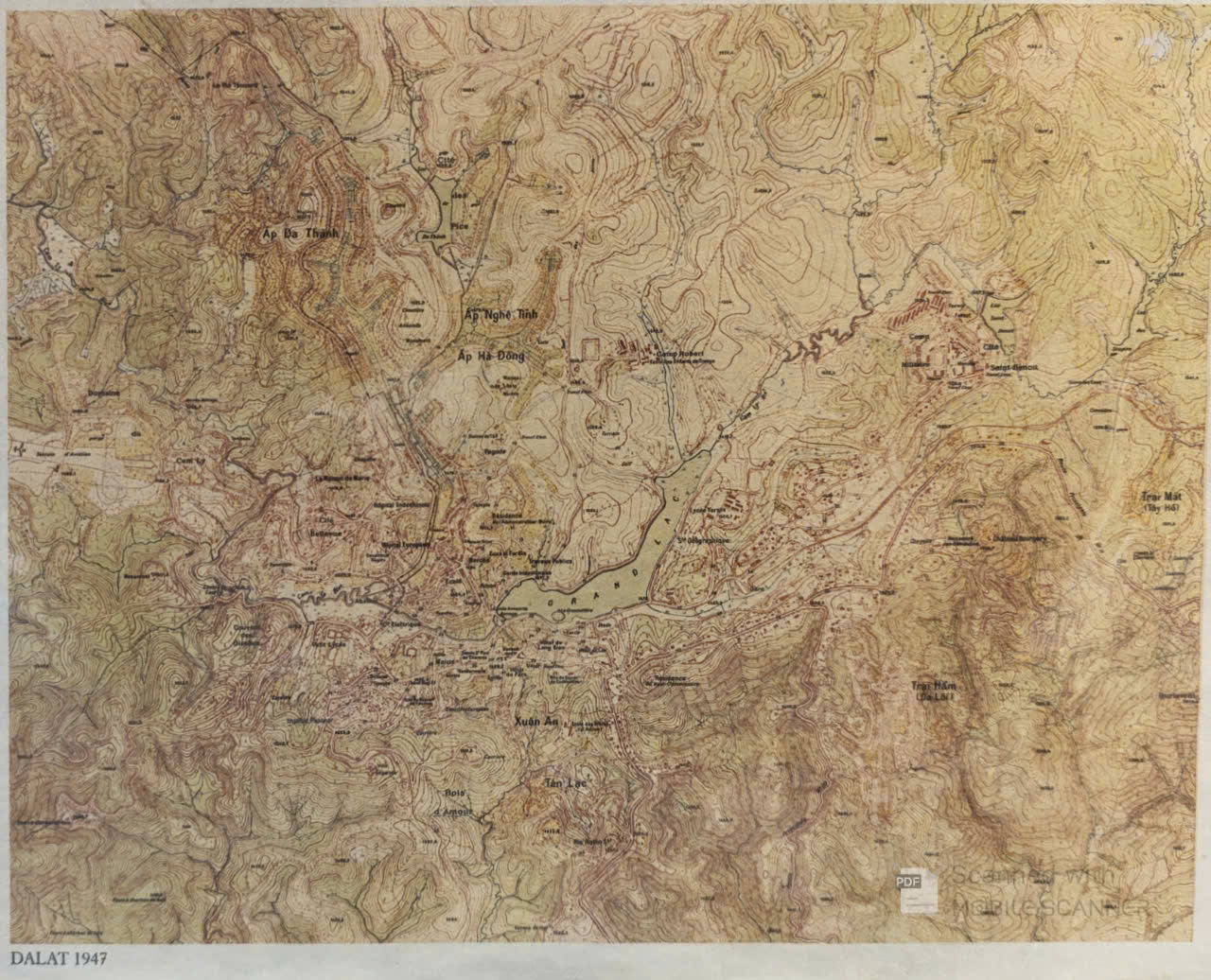 Poster on Dó lụa paper - DaLat 1947
