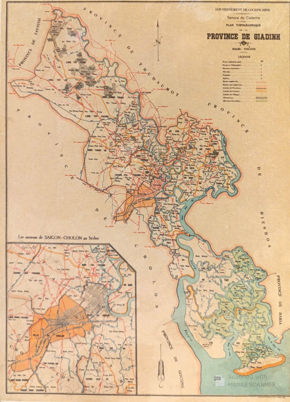 Poster on Dó lụa paper - Province de Gia Dinh