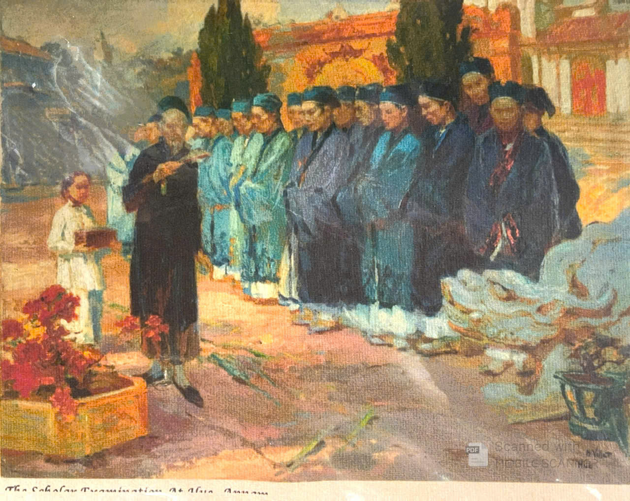 Poster on Dó lụa paper - Khoa cử ở Huế, An Nam