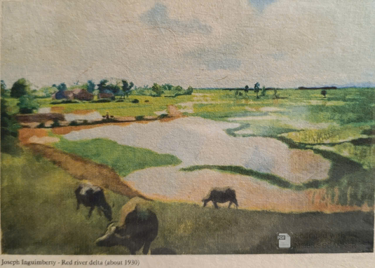 Poster on Dó lụa paper - Đồng bằng sông Hồng