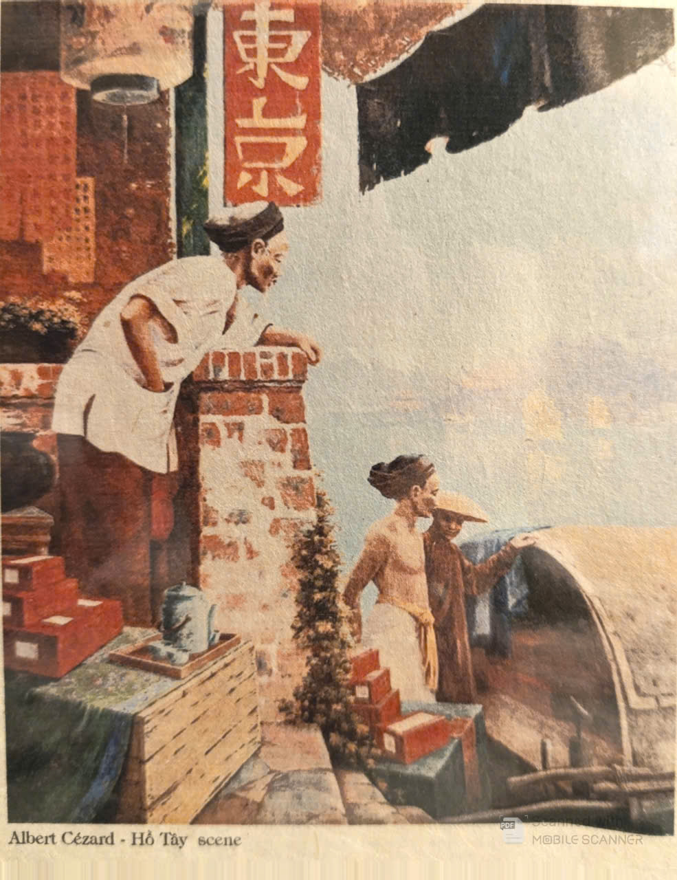 Poster on Dó lụa paper - Hồ Tây