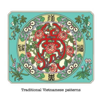 Sổ đóng gáy - Hoa văn Đại Việt - Hoa văn mẫu đơn
