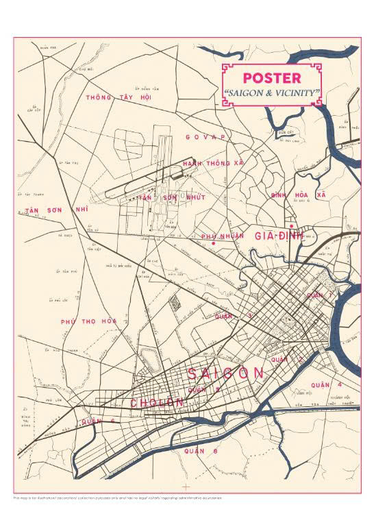 Poster on Dó lụa paper - Sài Gòn Vicinity 197x