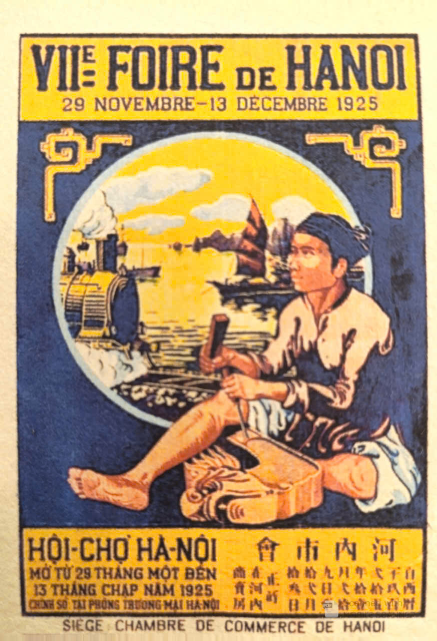 Postcard on Dó paper - Foire de Hanoi