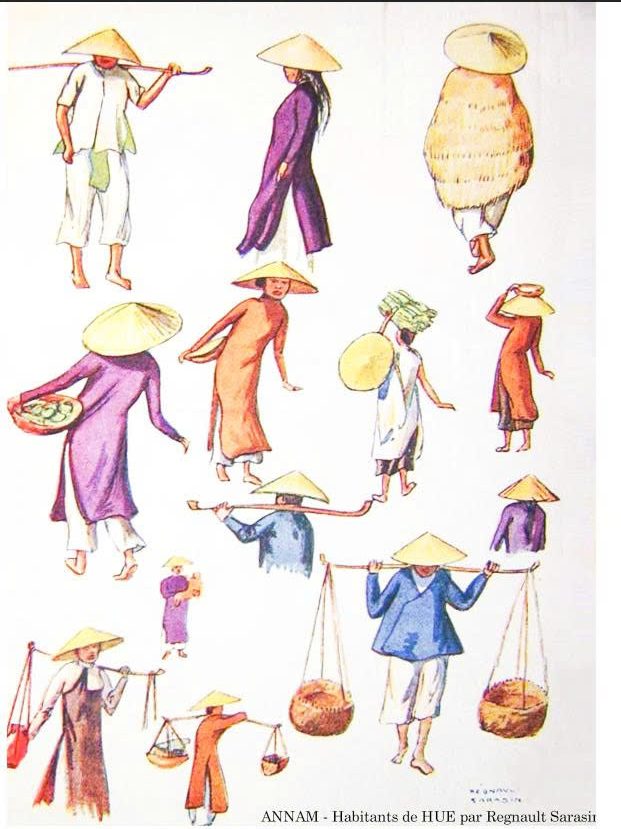 Postcard on Dó paper - Người dân xứ Huế