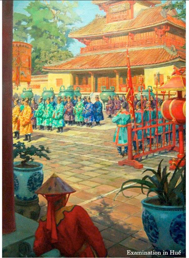 Postcard on Dó paper - Khoa cử ở Huế