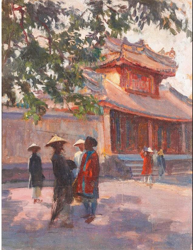 Postcard on Dó paper - Lăng Minh Mạng (Huế)